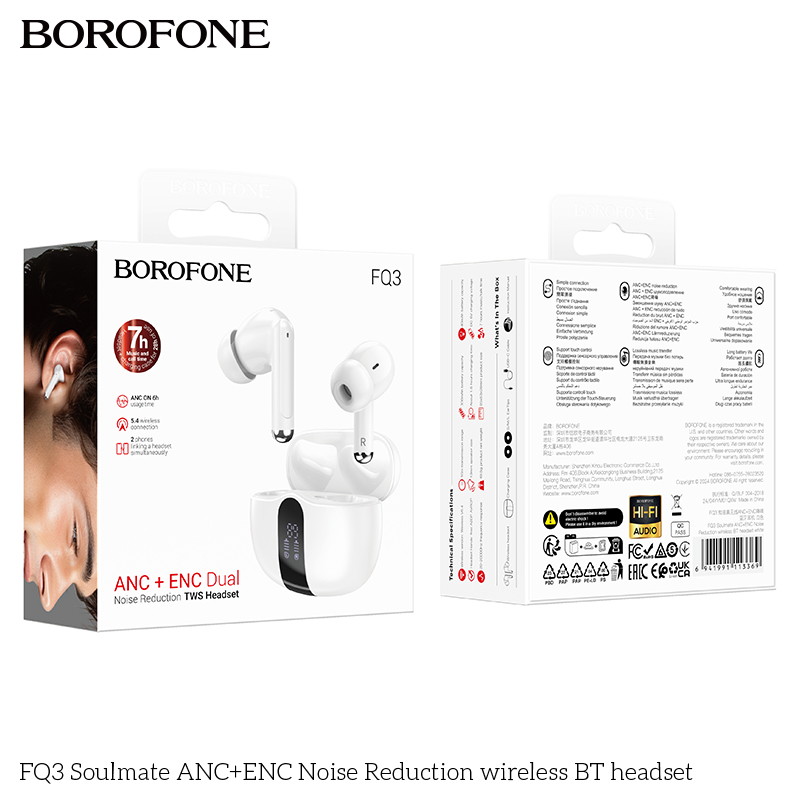 BOROFONE FQ3 Soulmate TWS earbuds NZ 8